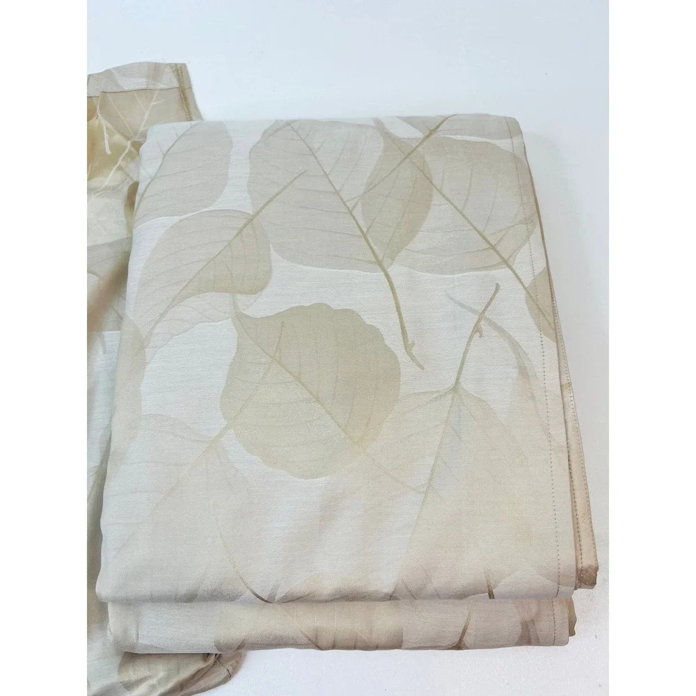 Letto Ontano Queen Duvet Cover Gold‎ 100% Cotton Made in Italy Leaf Print